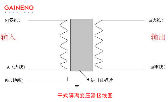 干式隔離變壓器接線圖